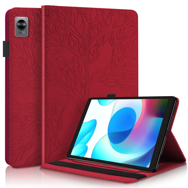 For OPPO Realme Pad mini Life Tree Series Horizontal Flip Leather Tablet Case