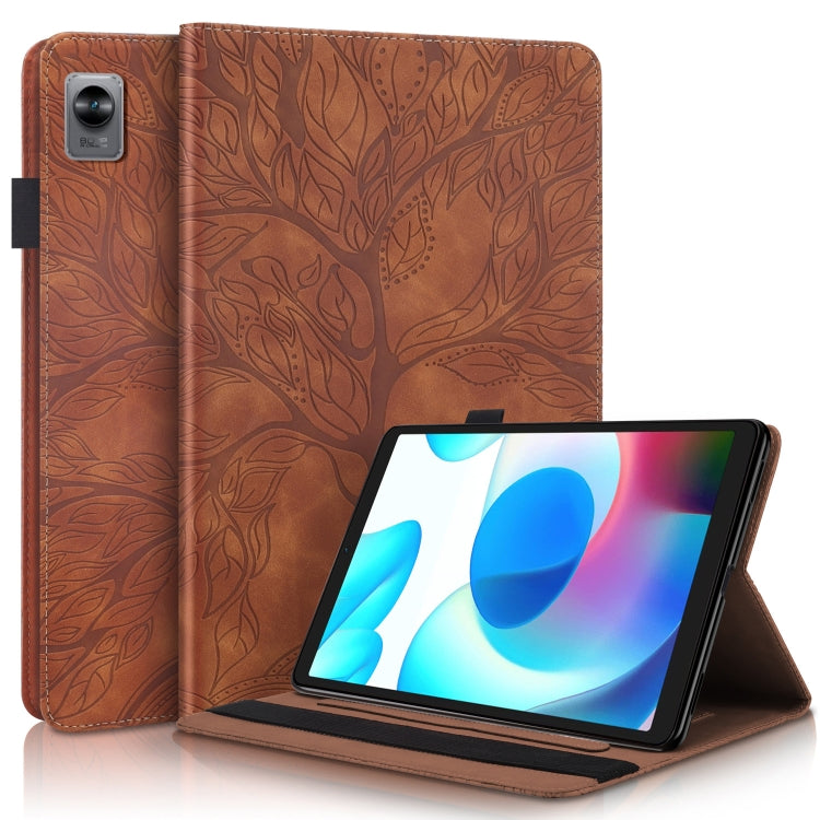 For OPPO Realme Pad mini Life Tree Series Horizontal Flip Leather Tablet Case