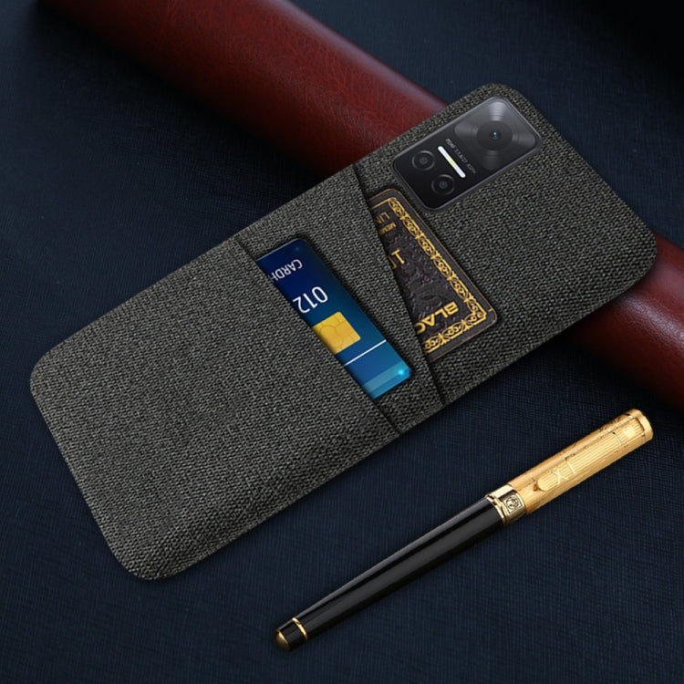For Honor Play6T Cloth Texture Card Slot PC+Nylon Phone Case