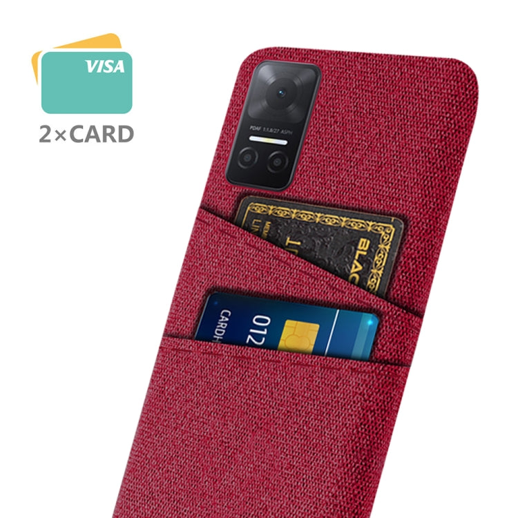 For Honor Play6T Cloth Texture Card Slot PC+Nylon Phone Case