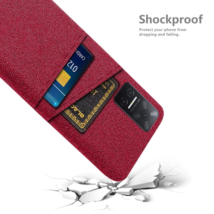 For Honor Play6T Cloth Texture Card Slot PC+Nylon Phone Case