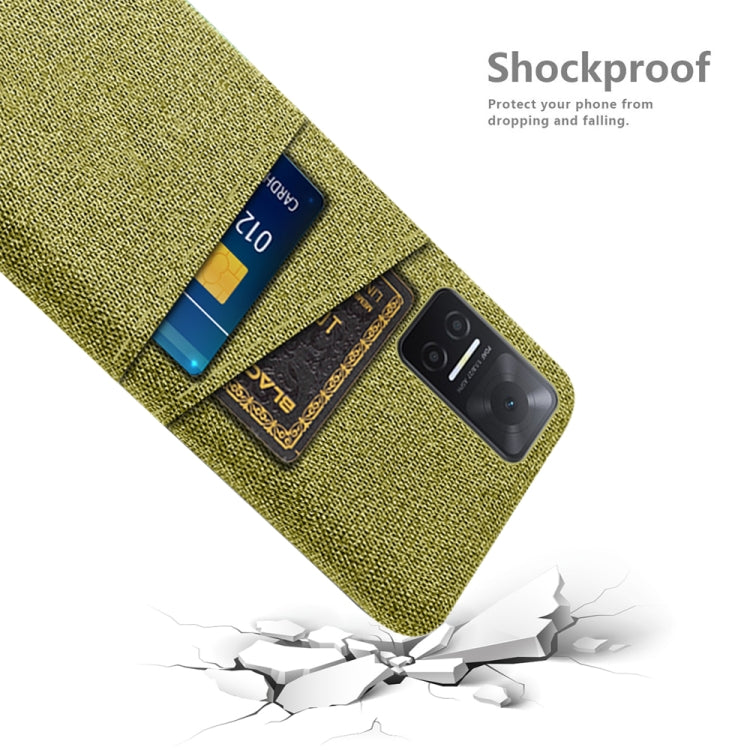 For Honor Play6T Cloth Texture Card Slot PC+Nylon Phone Case