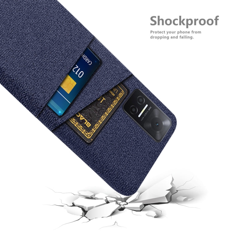 For Honor Play6T Cloth Texture Card Slot PC+Nylon Phone Case