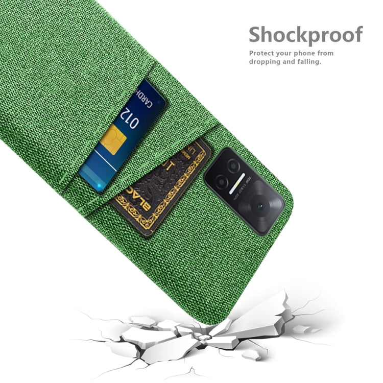 For Honor Play6T Cloth Texture Card Slot PC+Nylon Phone Case