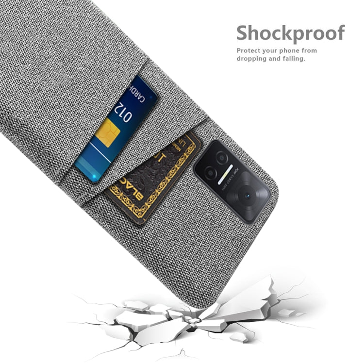 For Honor Play6T Cloth Texture Card Slot PC+Nylon Phone Case