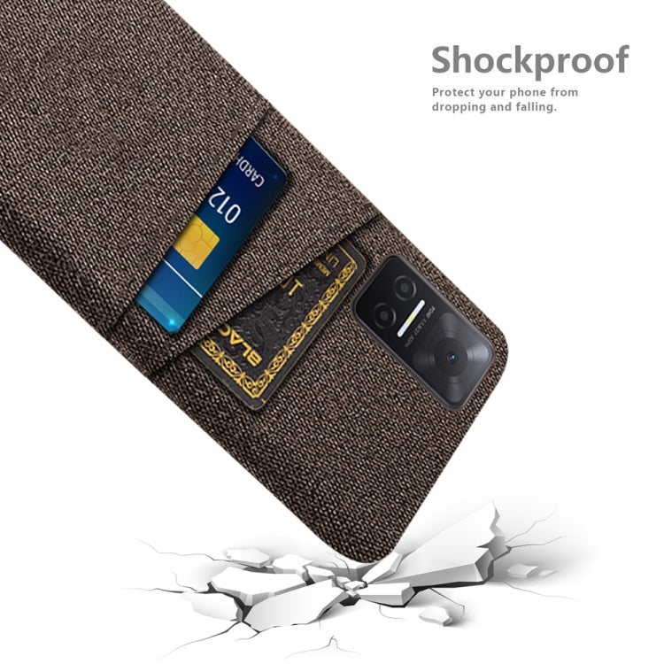 For Honor Play6T Cloth Texture Card Slot PC+Nylon Phone Case