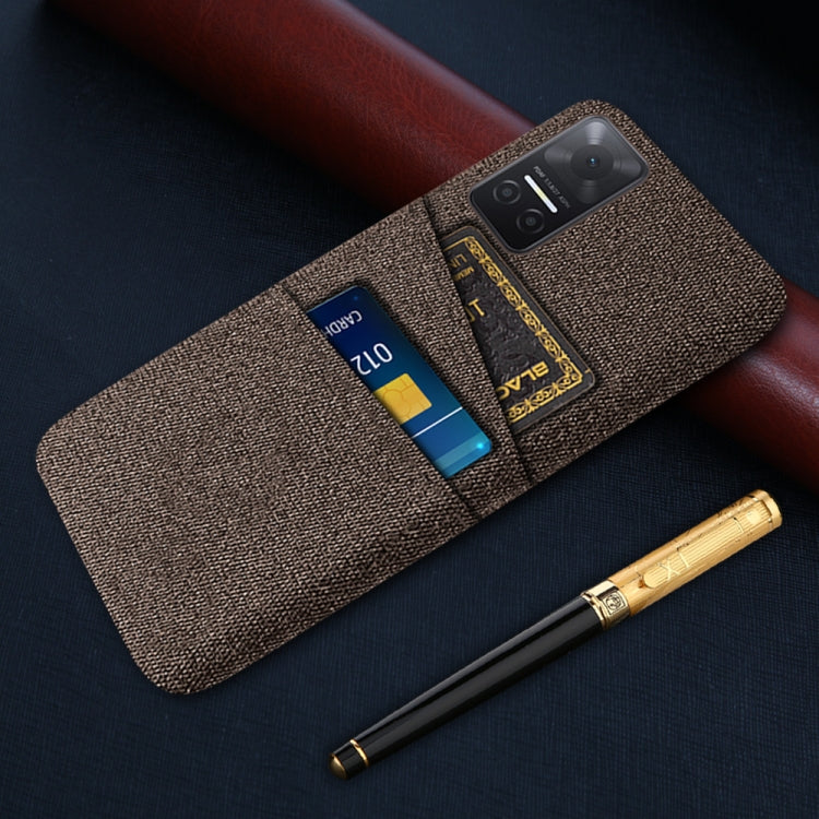For Honor Play6T Cloth Texture Card Slot PC+Nylon Phone Case