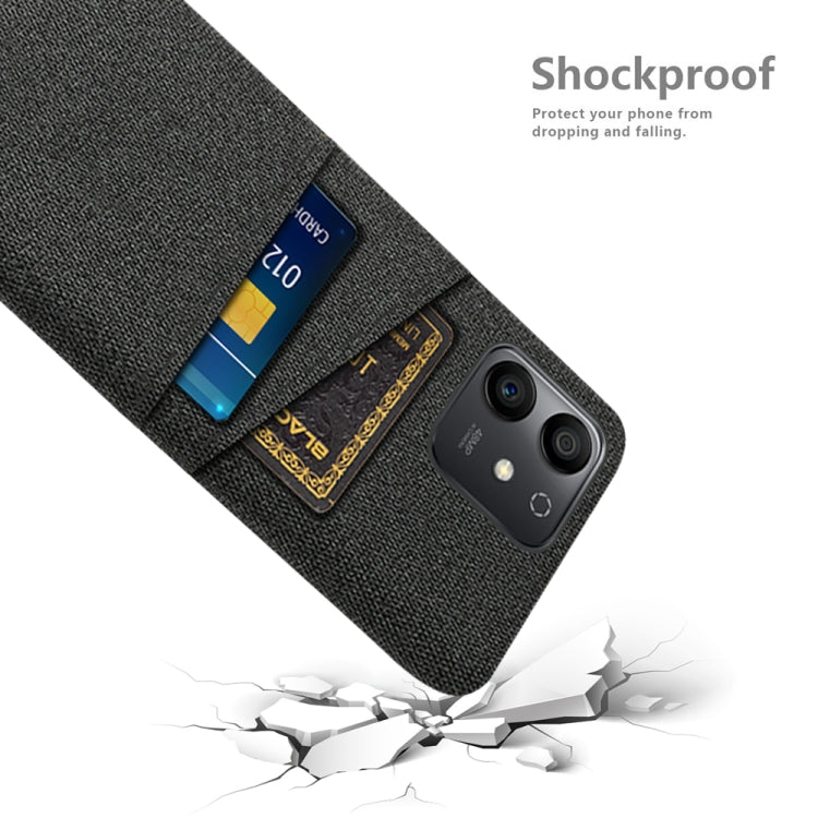 For Honor Play6T Pro Cloth Texture Card Slot PC+Nylon Phone Case