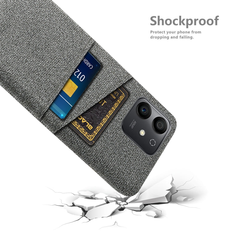 For Honor Play6T Pro Cloth Texture Card Slot PC+Nylon Phone Case