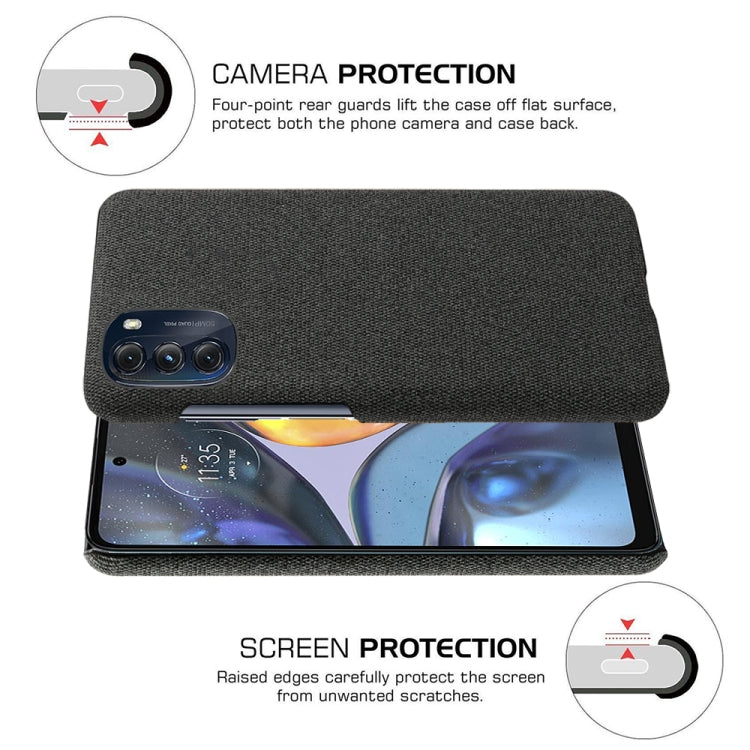 For Motorola Moto G 5G 2022 Cloth Texture PC + Nylon Back Phone Case