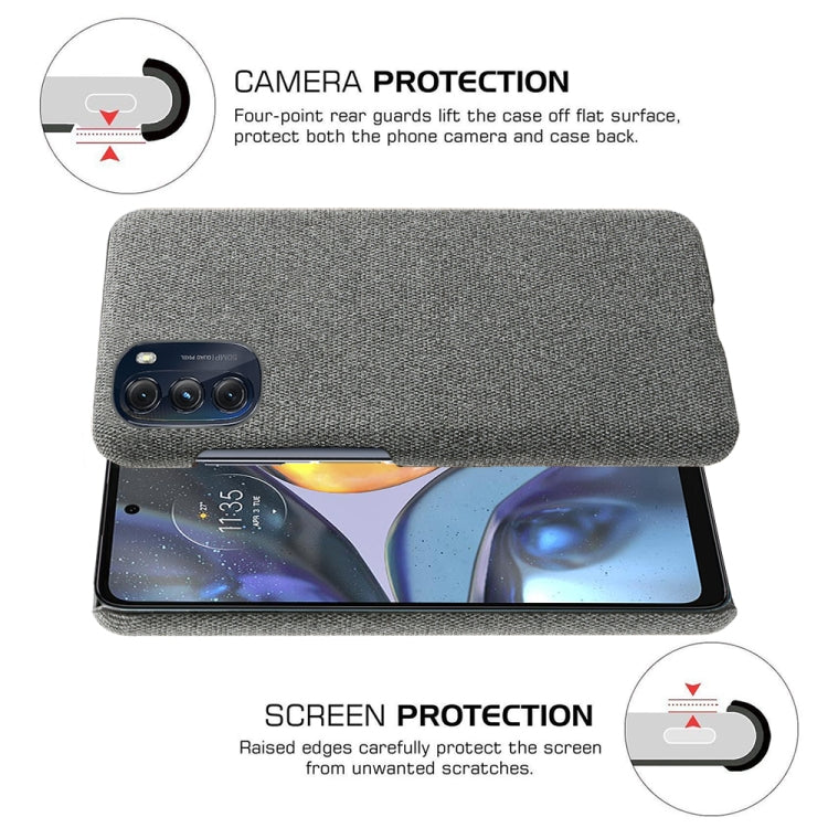 For Motorola Moto G 5G 2022 Cloth Texture PC + Nylon Back Phone Case