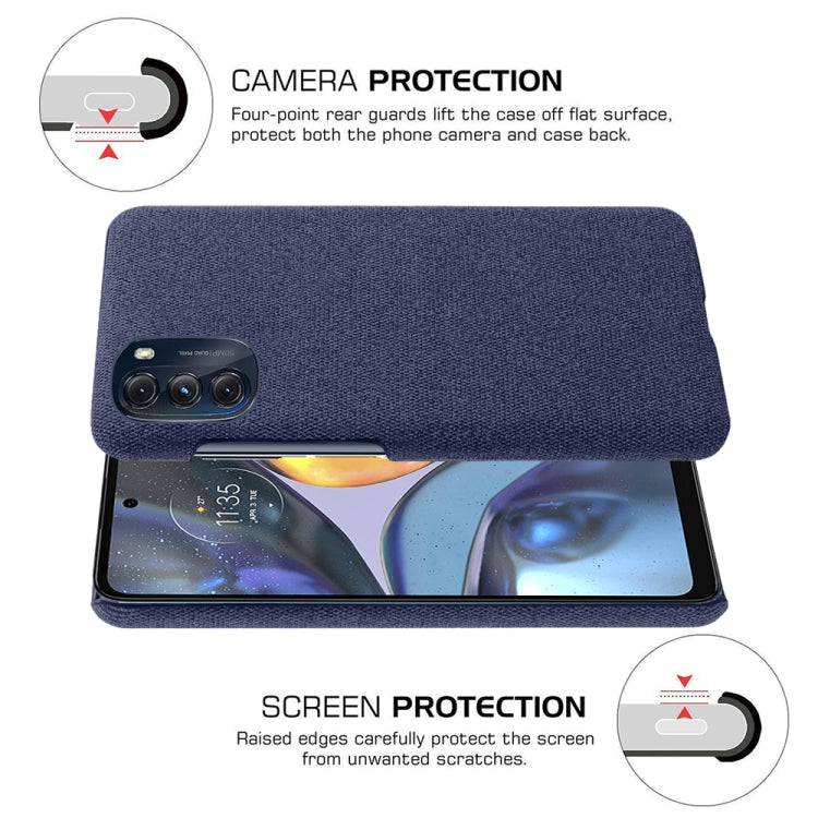 For Motorola Moto G 5G 2022 Cloth Texture PC + Nylon Back Phone Case