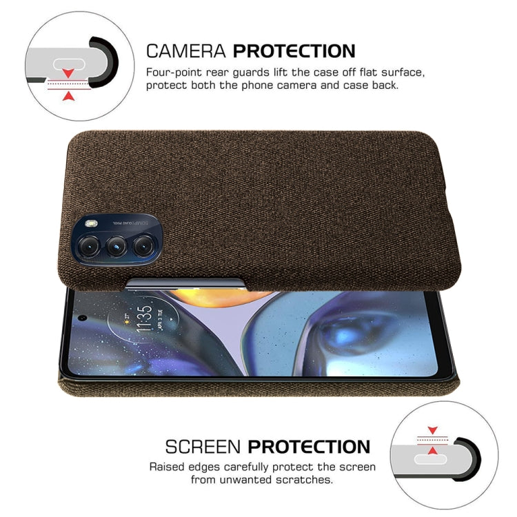 For Motorola Moto G 5G 2022 Cloth Texture PC + Nylon Back Phone Case