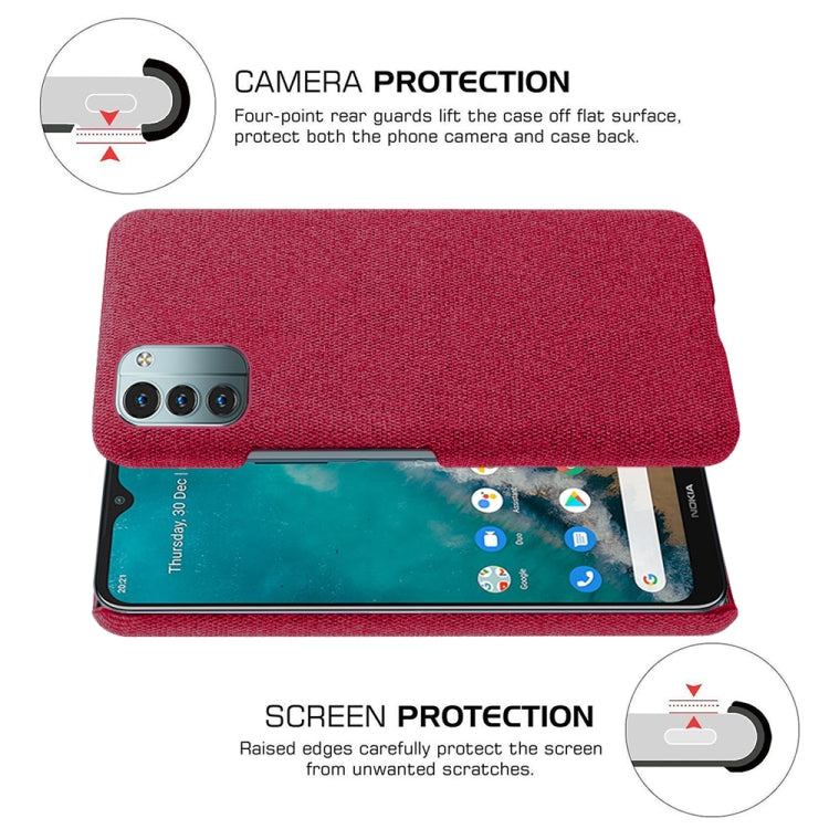 For Nokia G11 Cloth Texture PC + Nylon Back Phone Case