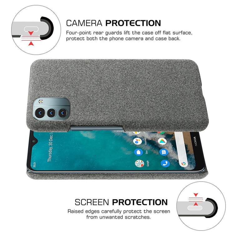 For Nokia G11 Cloth Texture PC + Nylon Back Phone Case