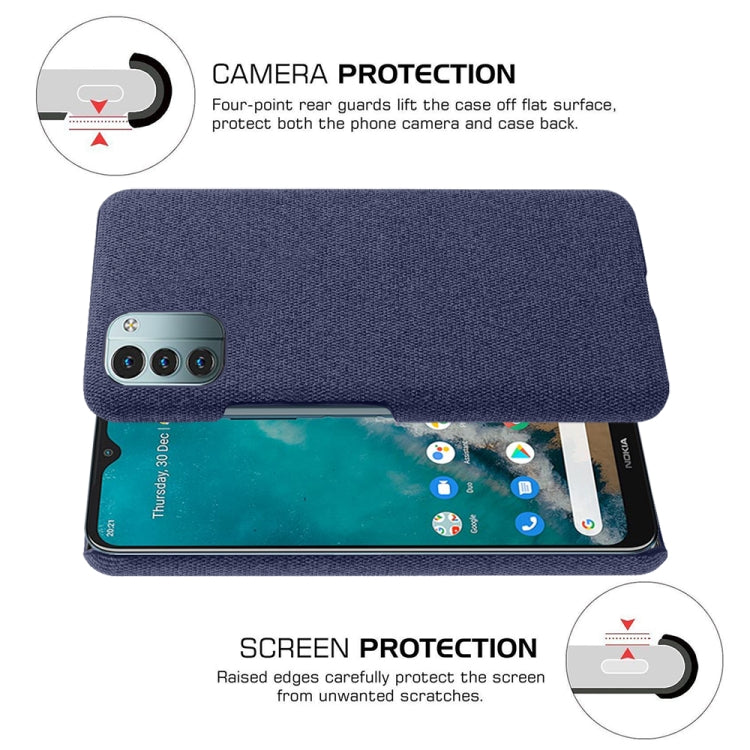 For Nokia G11 Cloth Texture PC + Nylon Back Phone Case