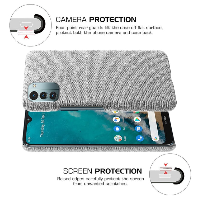 For Nokia G11 Cloth Texture PC + Nylon Back Phone Case