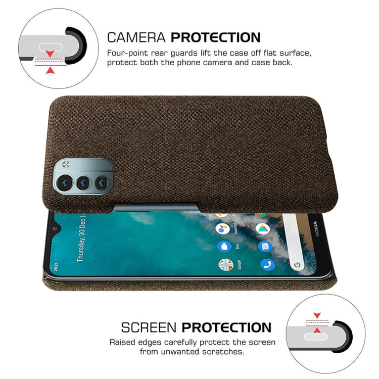 For Nokia G11 Cloth Texture PC + Nylon Back Phone Case
