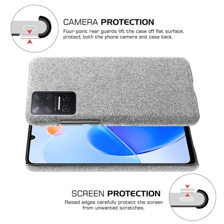 For Honor Play6T Cloth Texture PC + Nylon Back Phone Case