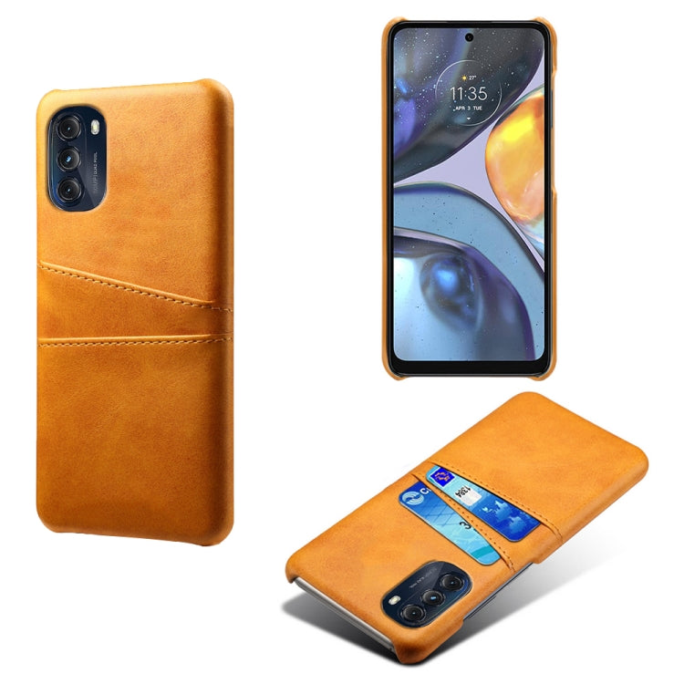 For Motorola Moto G 5G 2022 Calf Texture Card Slots PC+PU Leather Phone Case