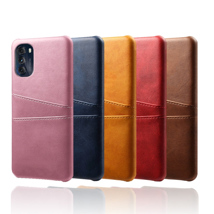For Motorola Moto G 5G 2022 Calf Texture Card Slots PC+PU Leather Phone Case