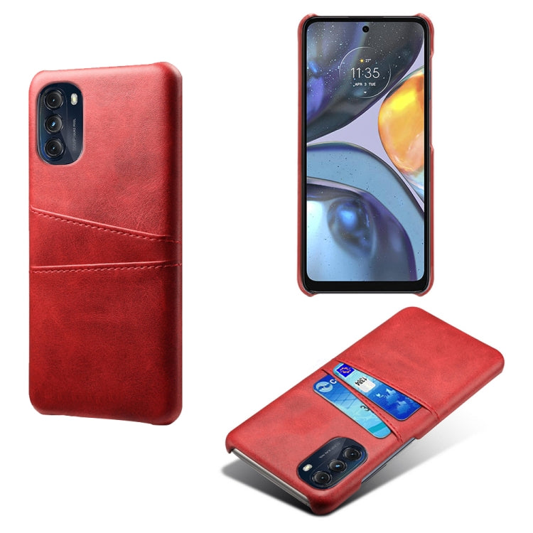 For Motorola Moto G 5G 2022 Calf Texture Card Slots PC+PU Leather Phone Case