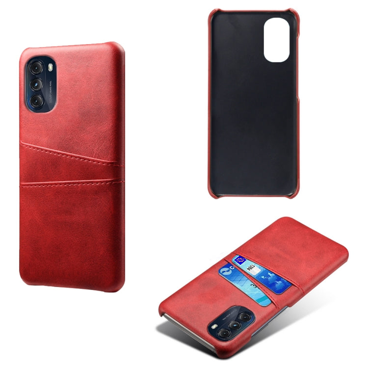 For Motorola Moto G 5G 2022 Calf Texture Card Slots PC+PU Leather Phone Case