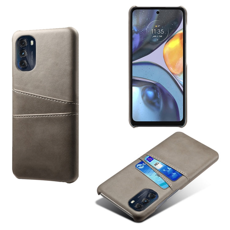For Motorola Moto G 5G 2022 Calf Texture Card Slots PC+PU Leather Phone Case