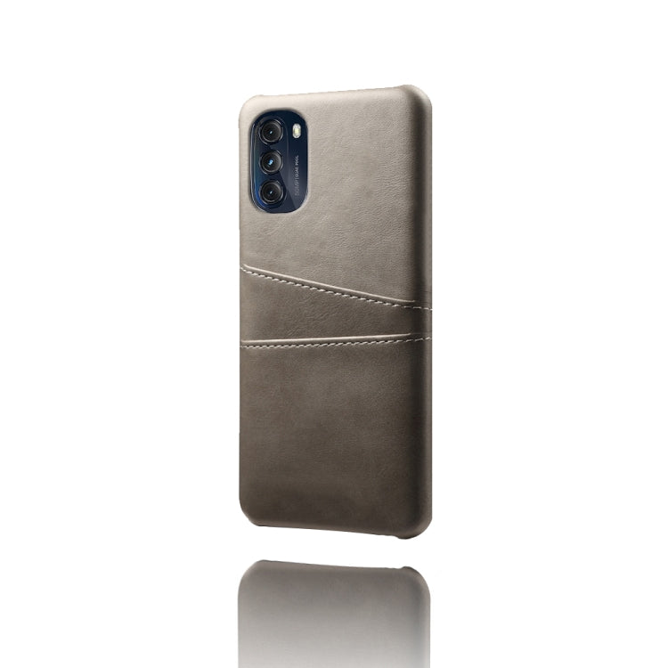 For Motorola Moto G 5G 2022 Calf Texture Card Slots PC+PU Leather Phone Case