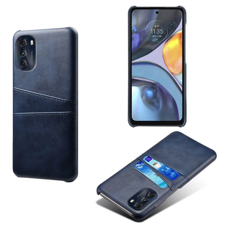 For Motorola Moto G 5G 2022 Calf Texture Card Slots PC+PU Leather Phone Case