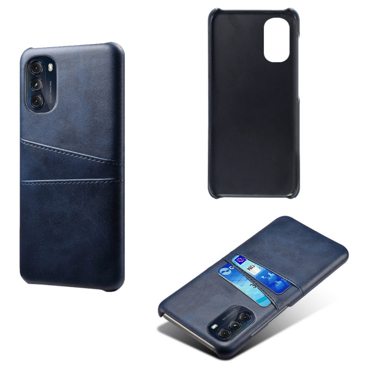 For Motorola Moto G 5G 2022 Calf Texture Card Slots PC+PU Leather Phone Case