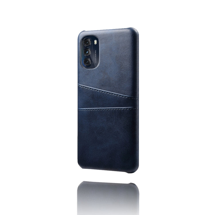 For Motorola Moto G 5G 2022 Calf Texture Card Slots PC+PU Leather Phone Case