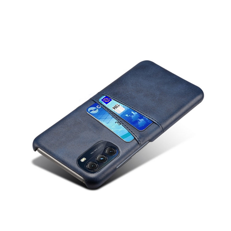For Motorola Moto G 5G 2022 Calf Texture Card Slots PC+PU Leather Phone Case