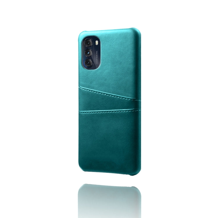 For Motorola Moto G 5G 2022 Calf Texture Card Slots PC+PU Leather Phone Case