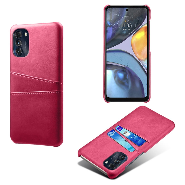 For Motorola Moto G 5G 2022 Calf Texture Card Slots PC+PU Leather Phone Case
