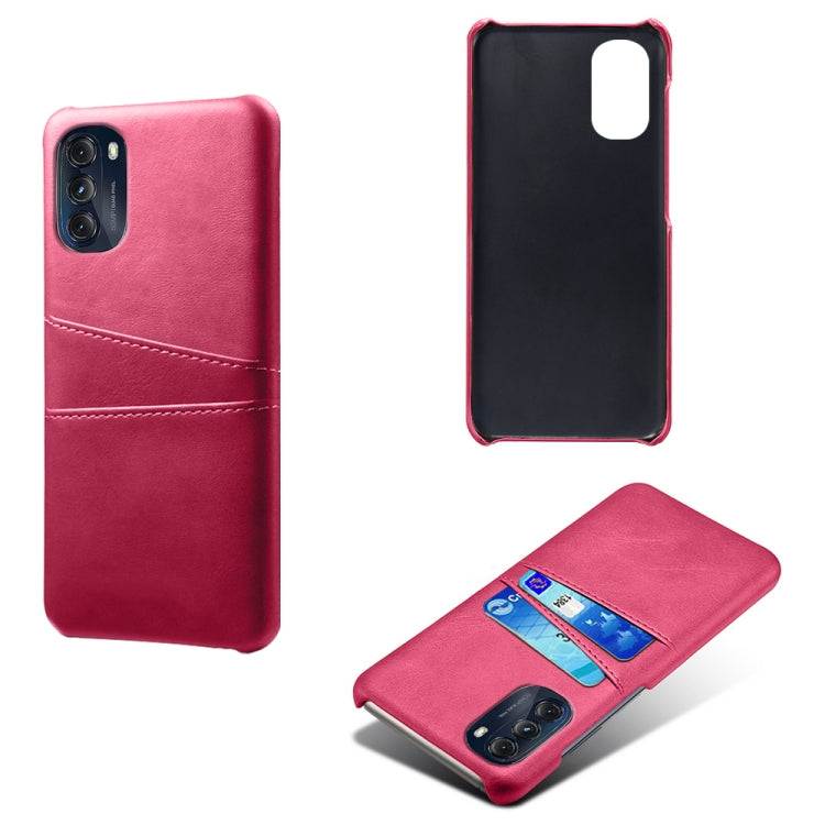 For Motorola Moto G 5G 2022 Calf Texture Card Slots PC+PU Leather Phone Case
