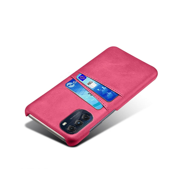 For Motorola Moto G 5G 2022 Calf Texture Card Slots PC+PU Leather Phone Case