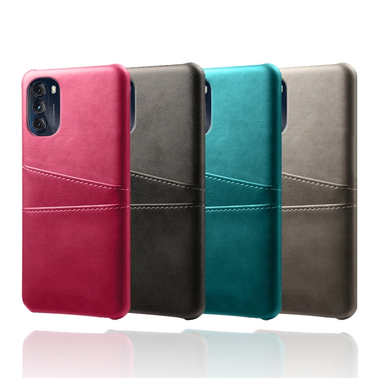 For Motorola Moto G 5G 2022 Calf Texture Card Slots PC+PU Leather Phone Case