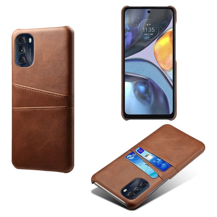 For Motorola Moto G 5G 2022 Calf Texture Card Slots PC+PU Leather Phone Case