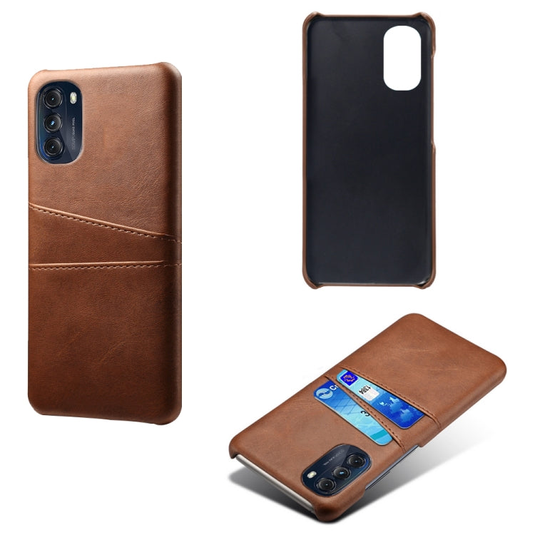 For Motorola Moto G 5G 2022 Calf Texture Card Slots PC+PU Leather Phone Case