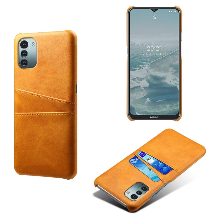 For Nokia G21 Calf Texture Card Slots PC+PU Leather Phone Case
