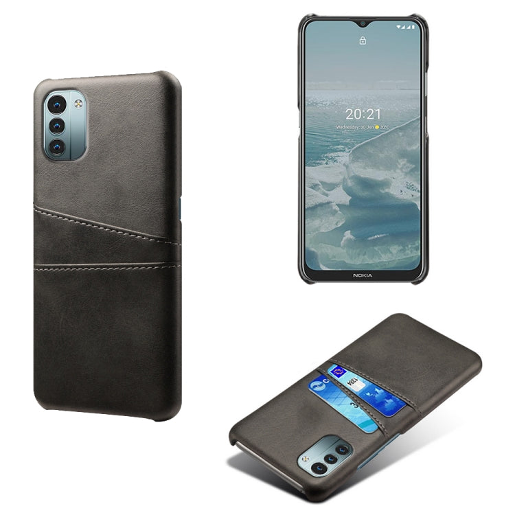 For Nokia G21 Calf Texture Card Slots PC+PU Leather Phone Case