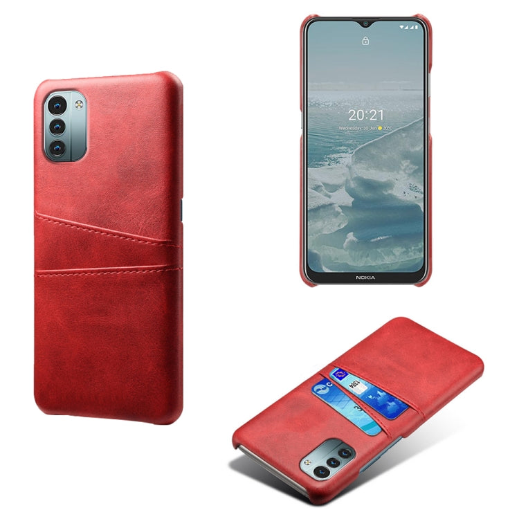 For Nokia G21 Calf Texture Card Slots PC+PU Leather Phone Case