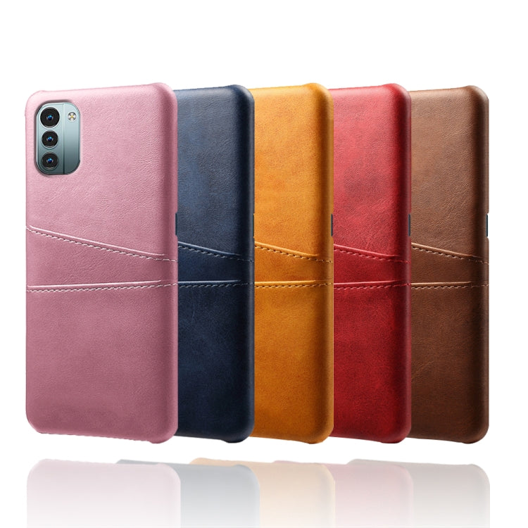 For Nokia G21 Calf Texture Card Slots PC+PU Leather Phone Case