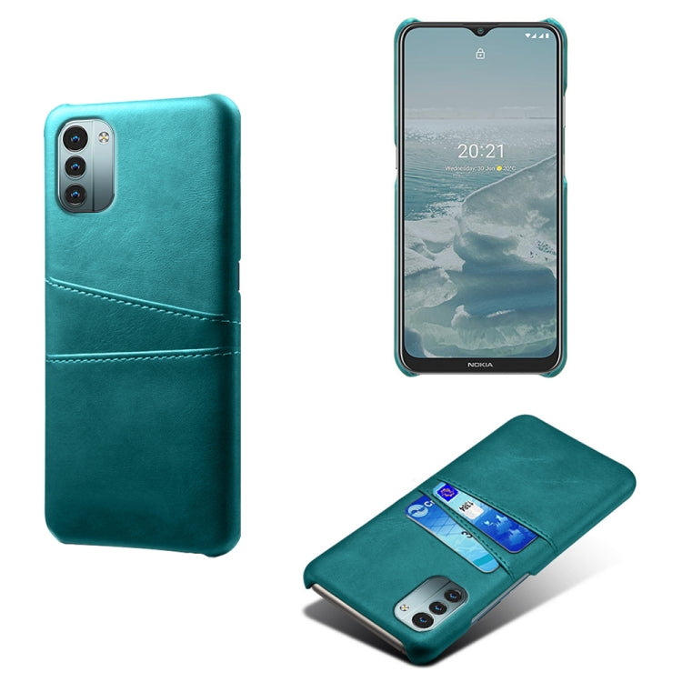 For Nokia G21 Calf Texture Card Slots PC+PU Leather Phone Case