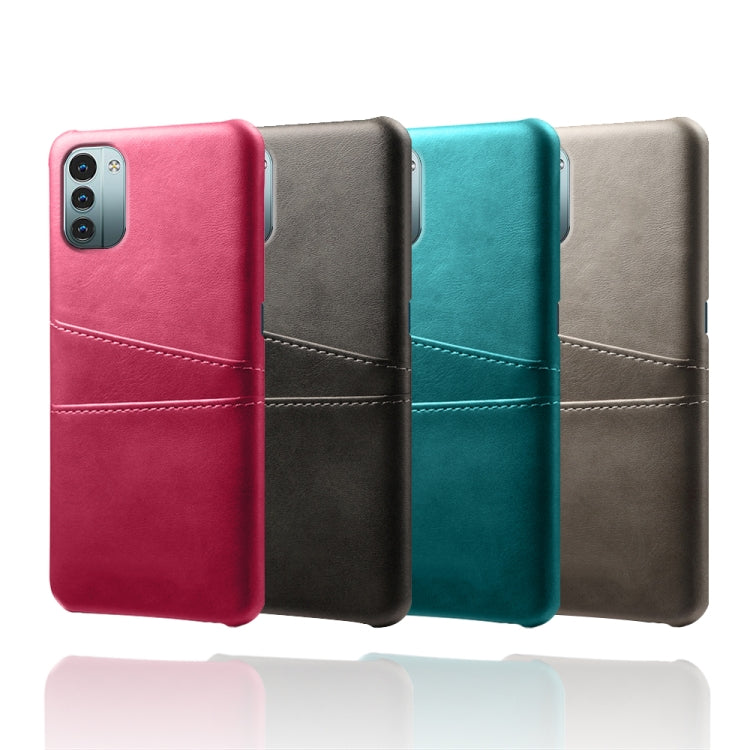 For Nokia G21 Calf Texture Card Slots PC+PU Leather Phone Case