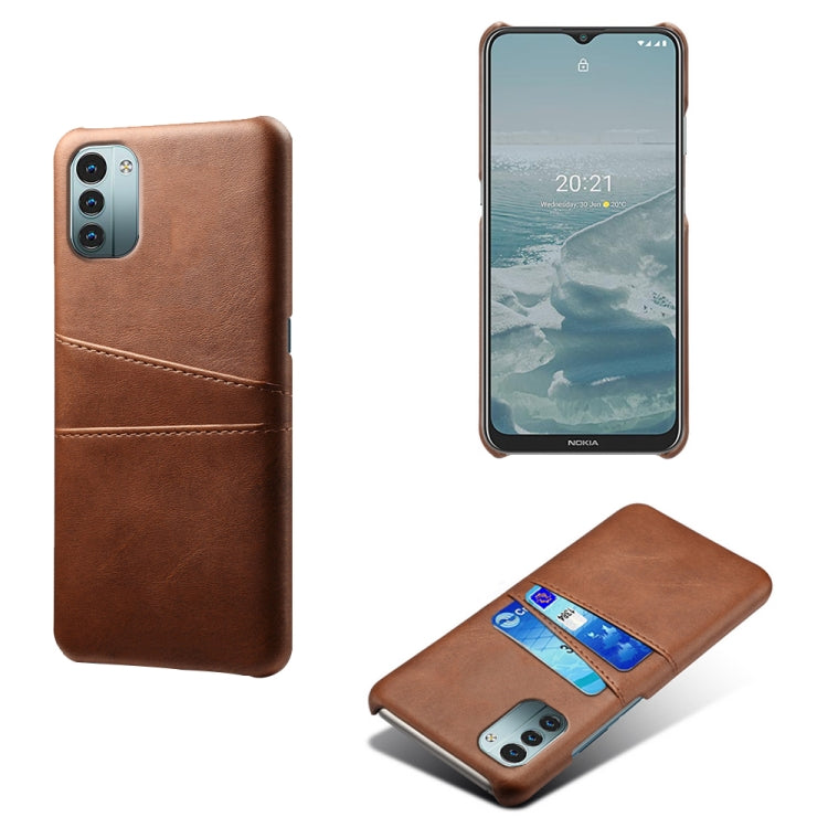 For Nokia G21 Calf Texture Card Slots PC+PU Leather Phone Case
