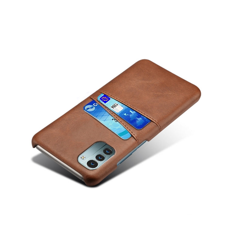 For Nokia G21 Calf Texture Card Slots PC+PU Leather Phone Case