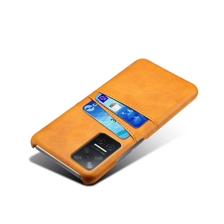 For Honor Play6T Calf Texture Card Slots PC+PU Leather Phone Case
