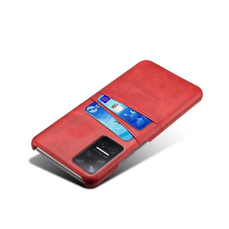 For Honor Play6T Calf Texture Card Slots PC+PU Leather Phone Case